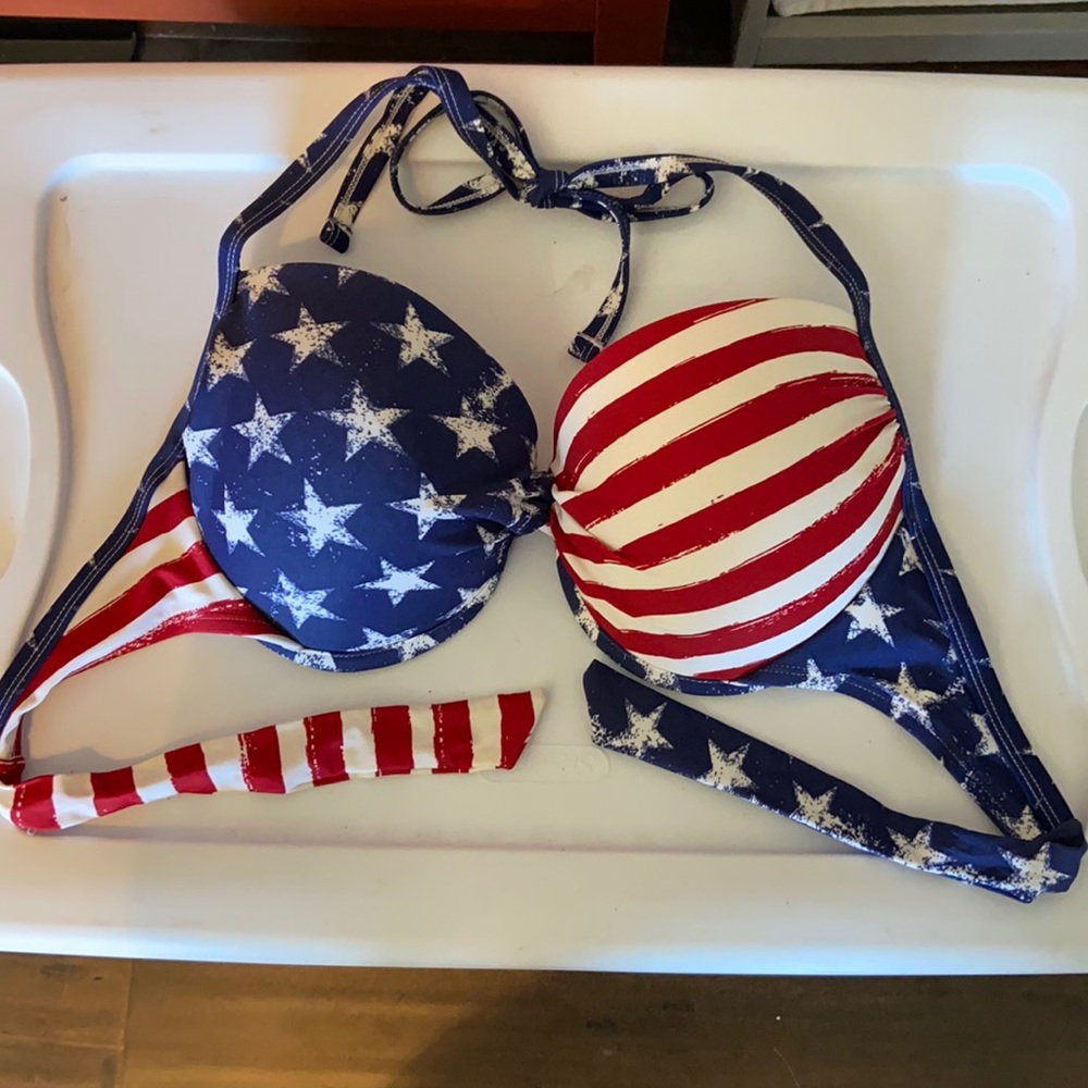 American flag bikini top